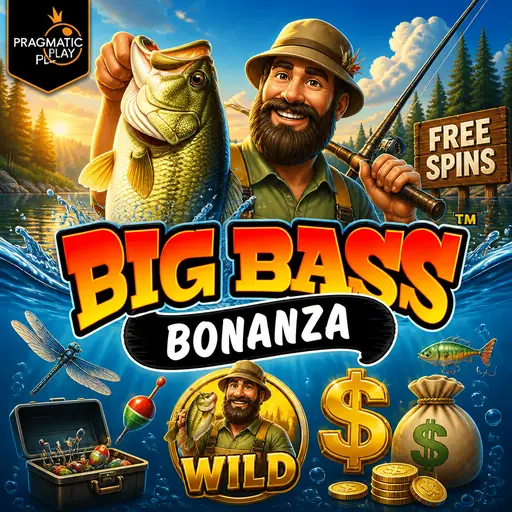 Miniatura de Big Bass Bonanza con pescador y logo visible