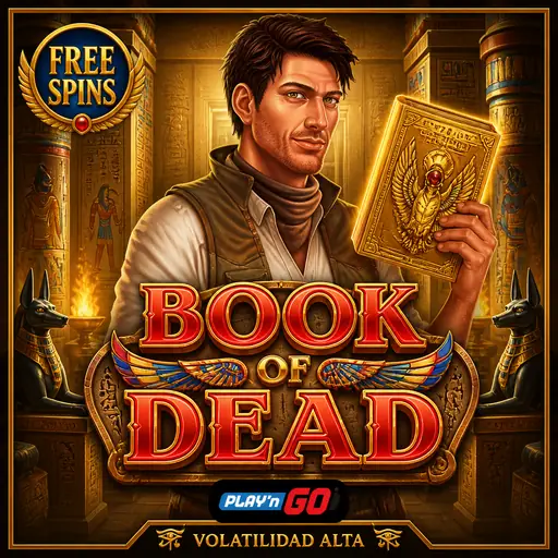 Miniatura de Book of Dead con temática egipcia y logo visible