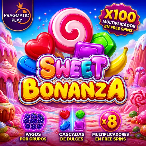 Miniatura de Sweet Bonanza con dulces y logo visible